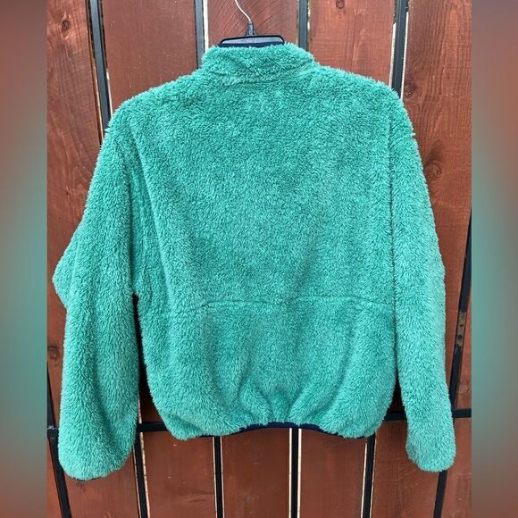 ANINE BING ❥ Sierra Green Sherpa Teddy Pullover half zip Sweatshirt M - Picture 4 of 10
